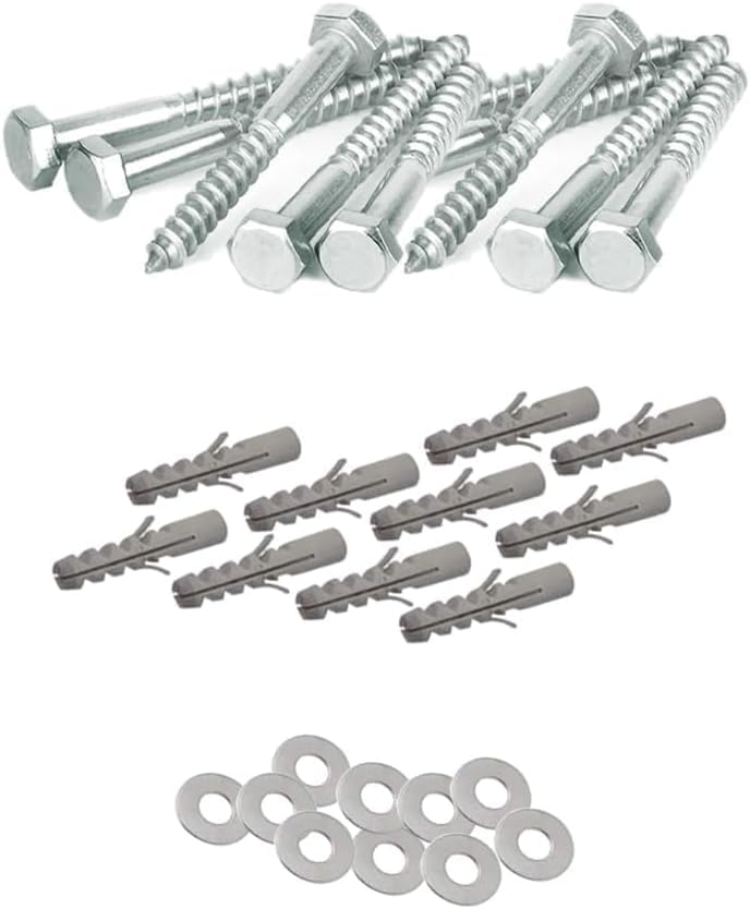 Duravel Hex Head Coach Screws with Washer & Plug for Heavy Timber and Concrete (3 Inch, 6mm) - Image 1